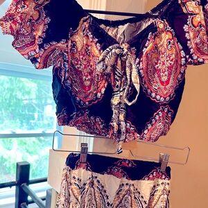 Crop top and skirt set